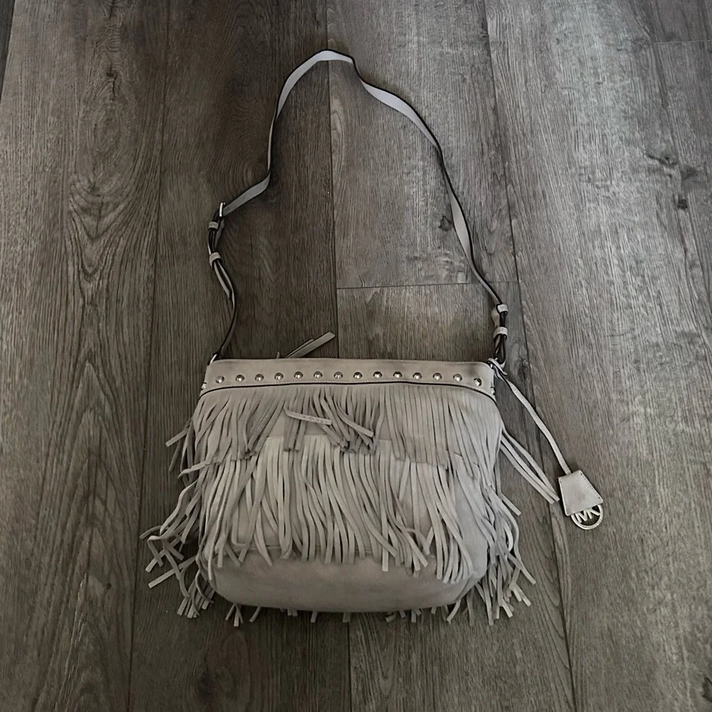Michael Kors Billy Fringe Suede Crossbody Purse